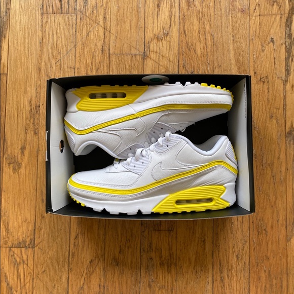 Nike Other - Nike Air Max 90 X Undefeated White Opti Yellow
